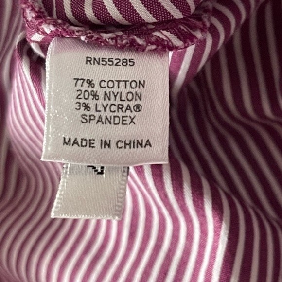 Express Design Studios Maroon 3/4 Sleeve Button Down Dress Shirt Size M Fitted - Picture 3 of 8